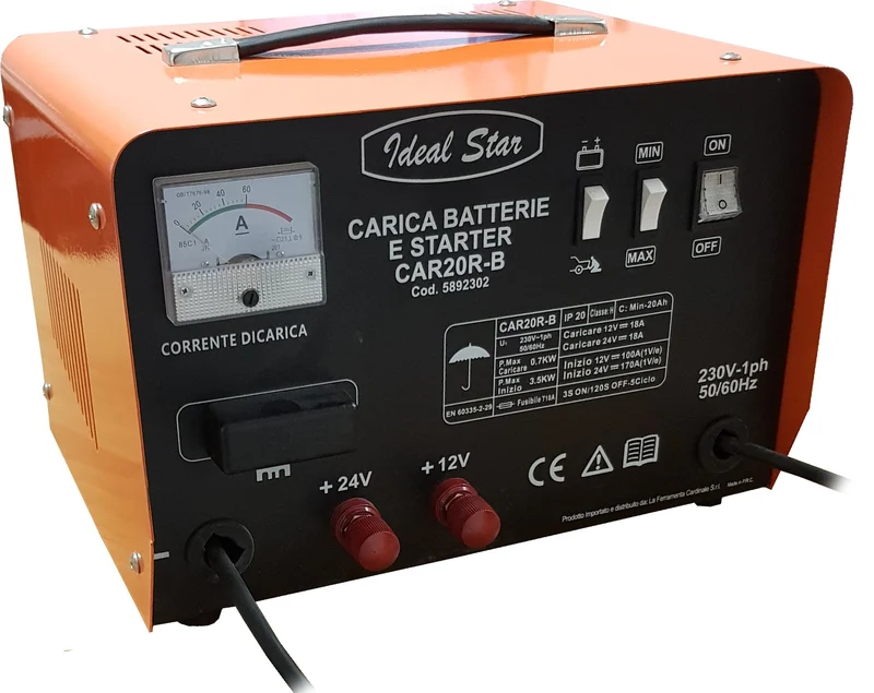 caricabatteria 'car 20 r-b' ideal star funzione starter - tensione 12/24 v