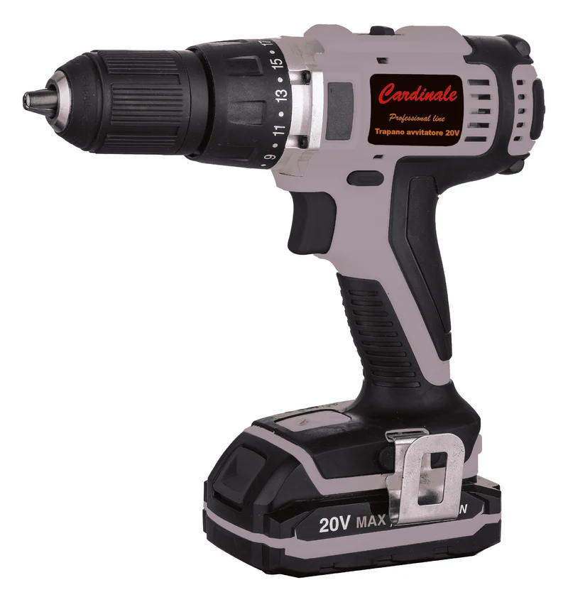 trapano avvitatore a batteria al litio da 20v cardinale top line 20v - 2ah