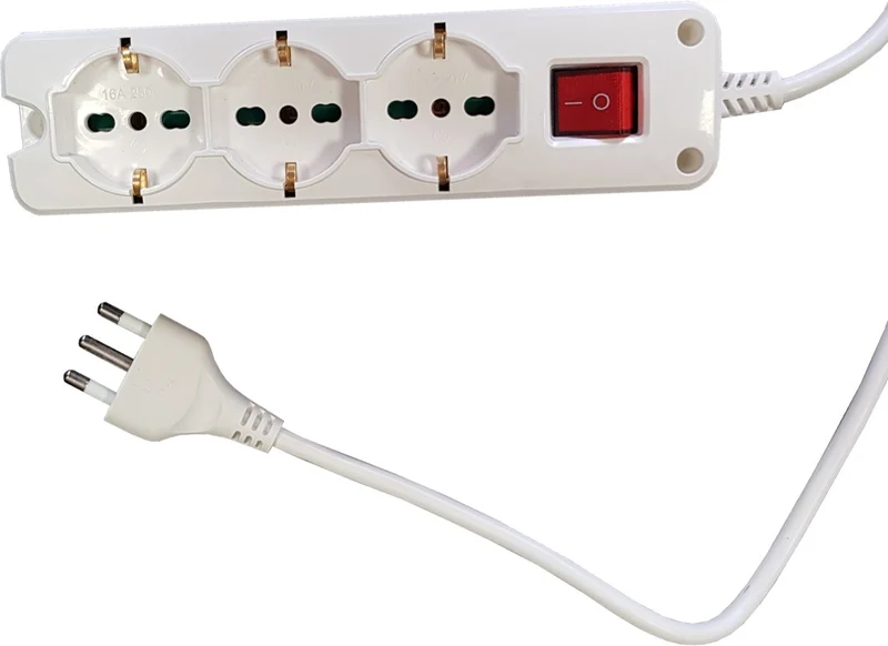 multipresa compatta con interruttore ideal star 9 vie (3+6)