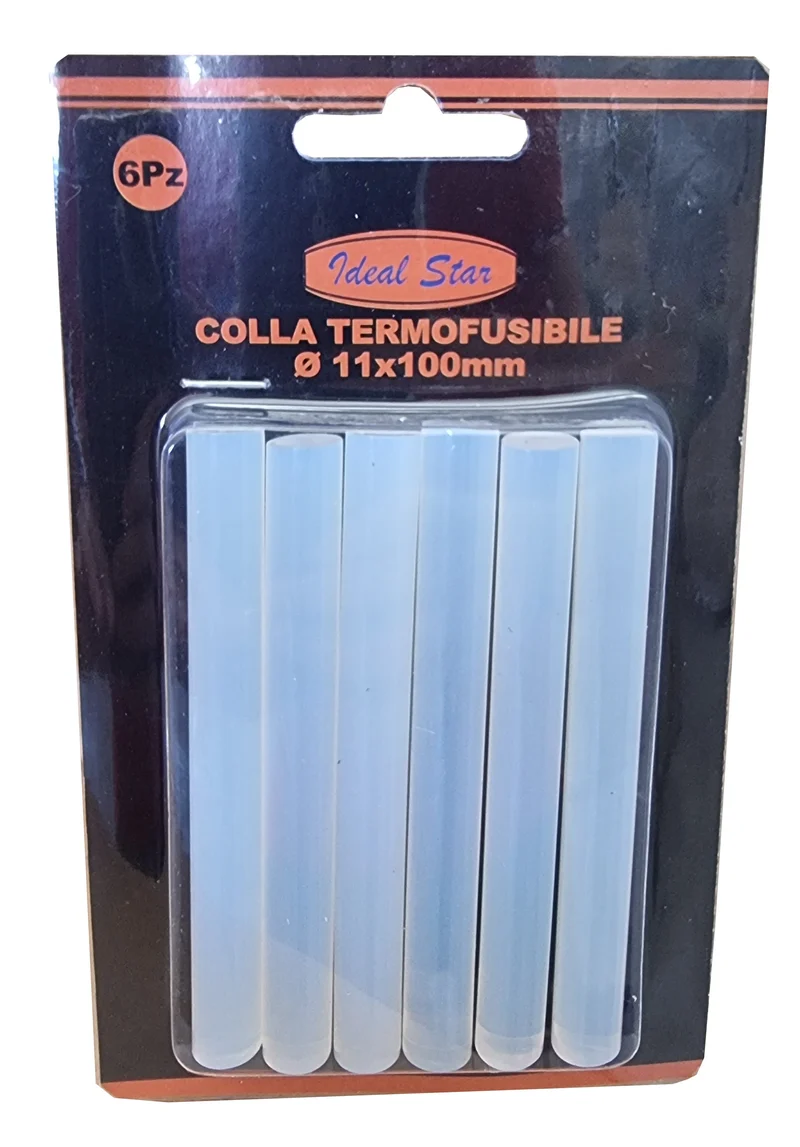 colla termofusibile ideal star ø 11 x 100 mm - blister 6 pezzi