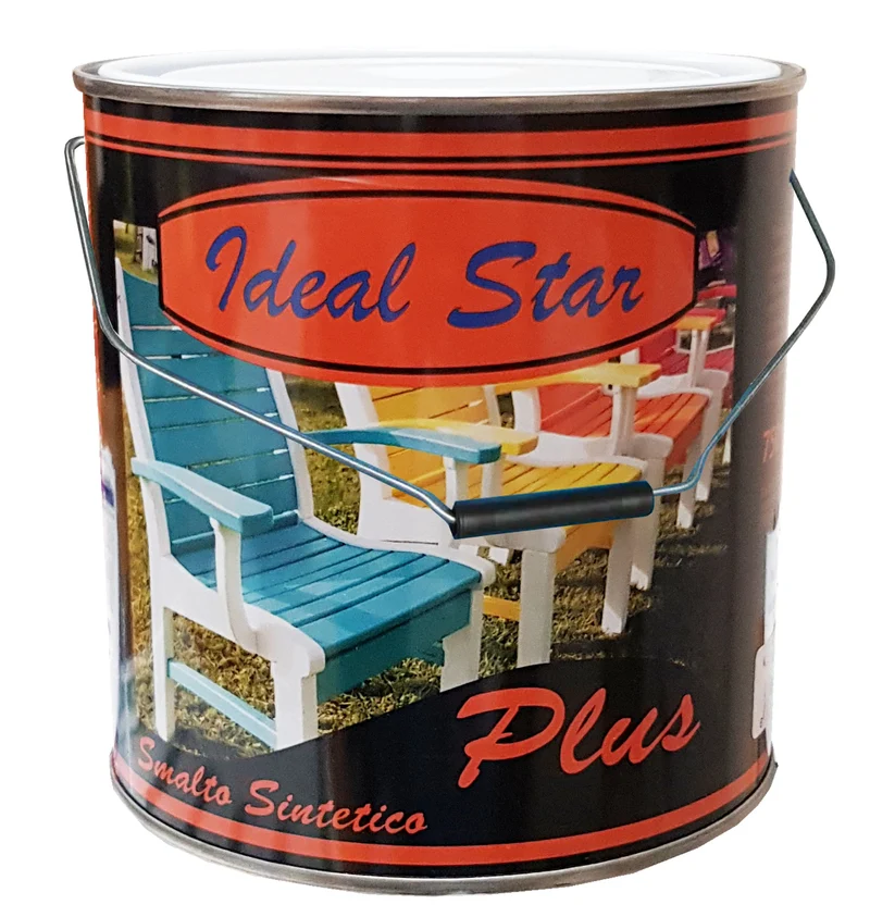 smalto in secchio 'plus' ideal star 2,5 lt - nero