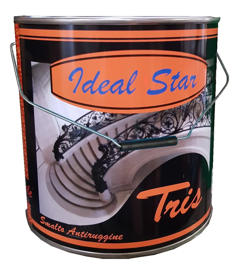 smalto antiruggine in secchio 'tris' ideal star 2,5 lt - bianco opaco