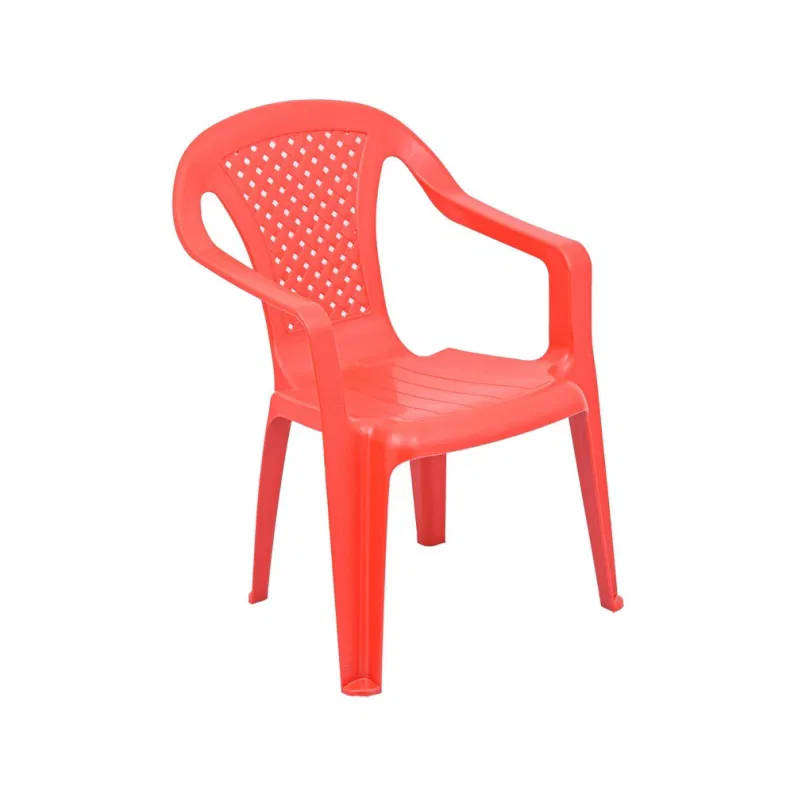 Sedia Baby Camelia rossa in plastica cm 38 x 38 x 52 h