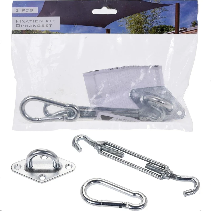 Kit fissaggio per telo ombra 3 pezzi