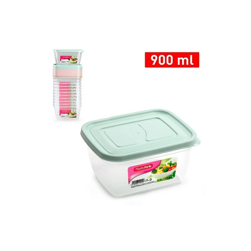 Contenitore frigo con tappo colorato 900 ml