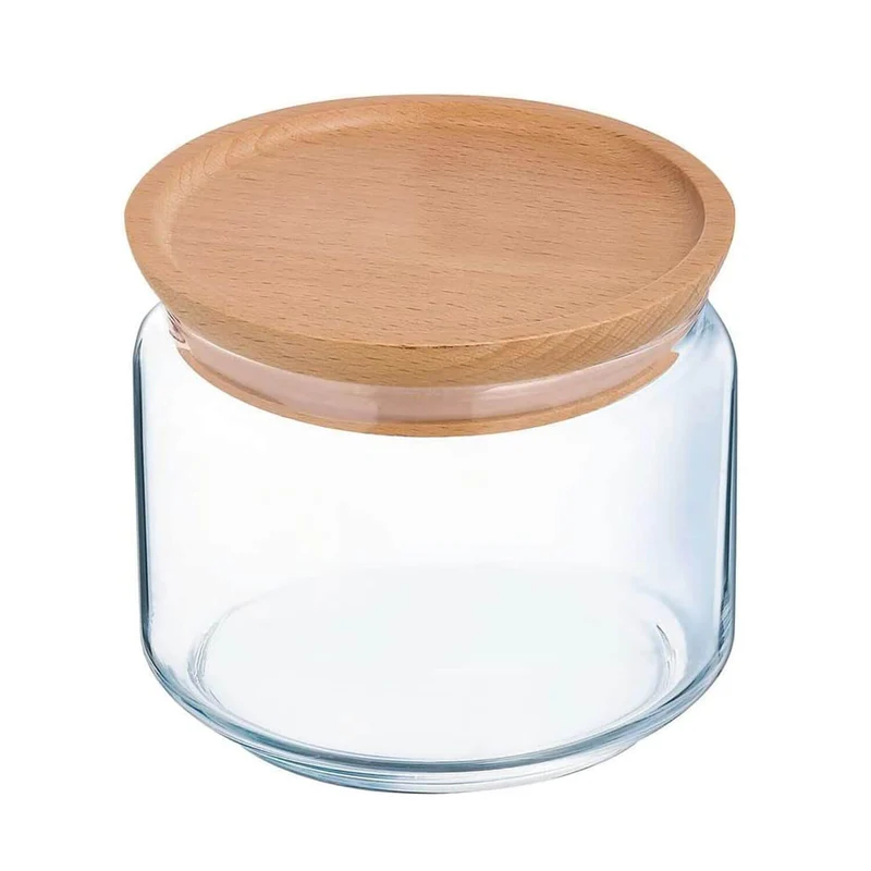 Barattolo in vetro con tappo bamboo 500g