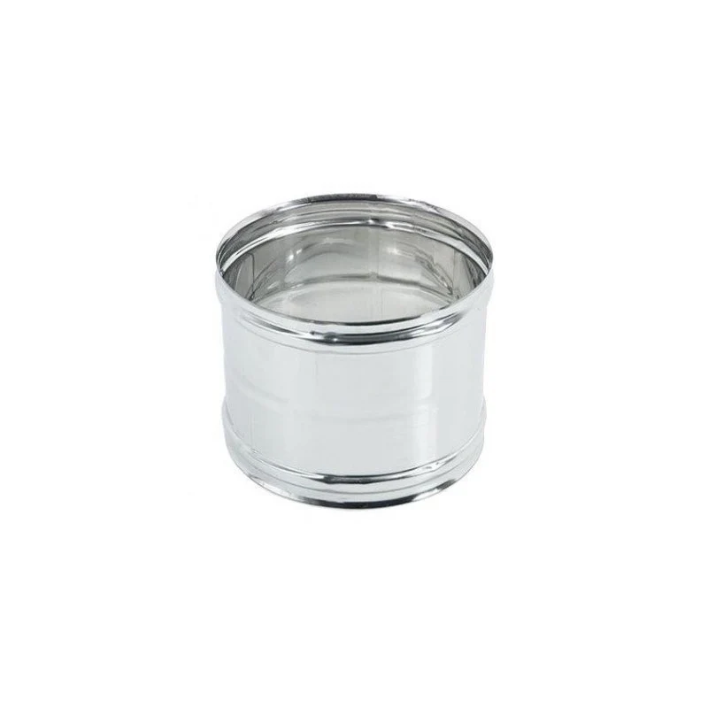 Manicotto femmina/femmina in acciaio inox AISI 304 per canna fumaria