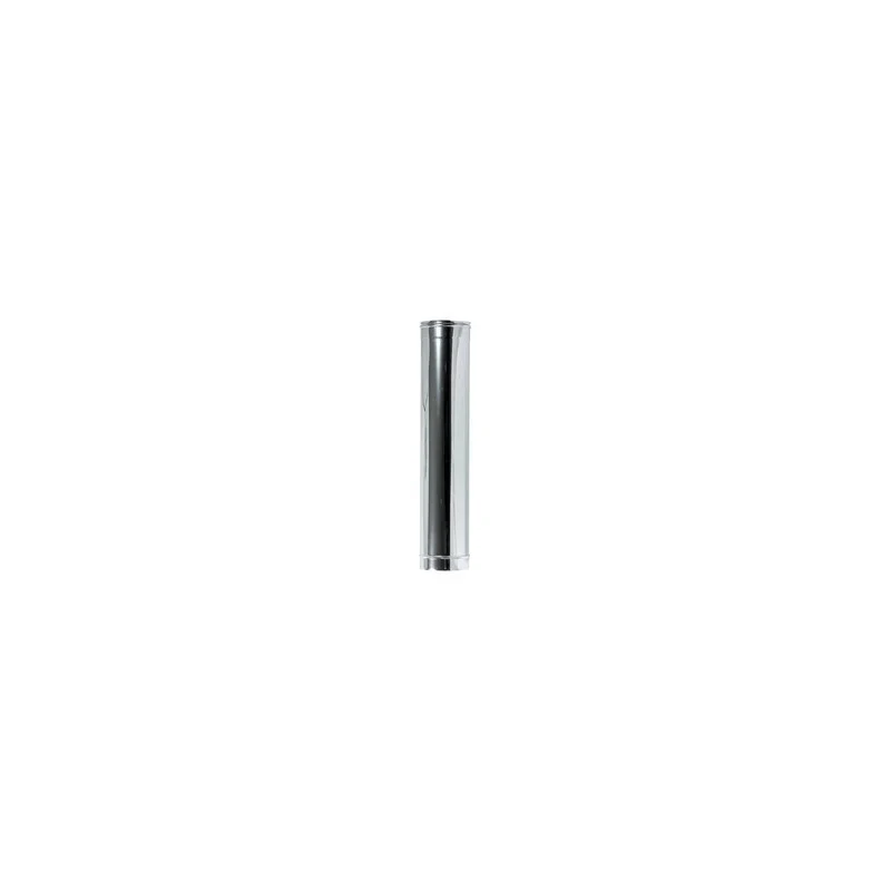 Tubo in acciaio inox AISI 304 Ø100 mm lunghezza 100 cm per canna fumaria