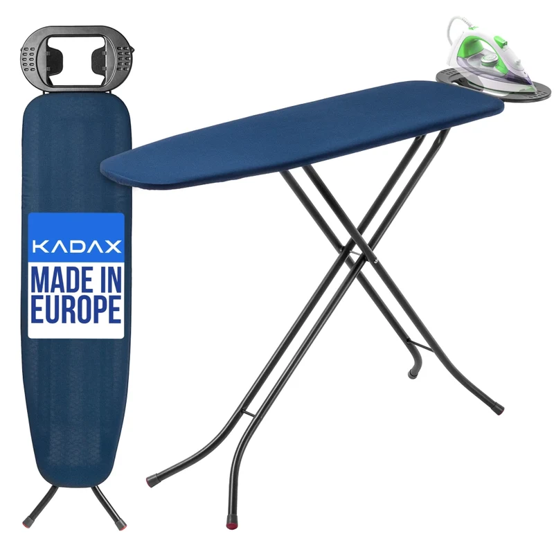 Asse da stiro KADAX 110x30cm pieghevole con supporto per ferro da stiro standard