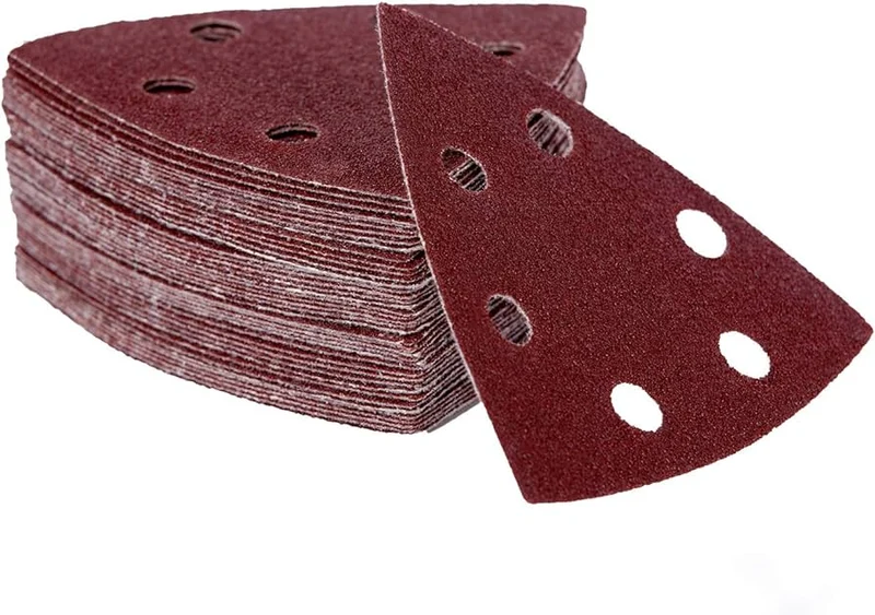 foglio abrasivo velcrato a delta per levigatrice palmare ideal star grana 240 - conf. 5 pezzi