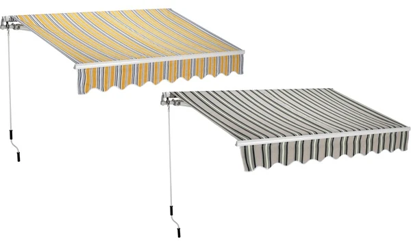 tenda da sole a barra quadra 300x200 cm - col. verde/crema