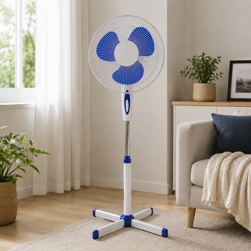 Ventilatore a piantana 3 pale Ø40 cm con altezza regolabile 45W