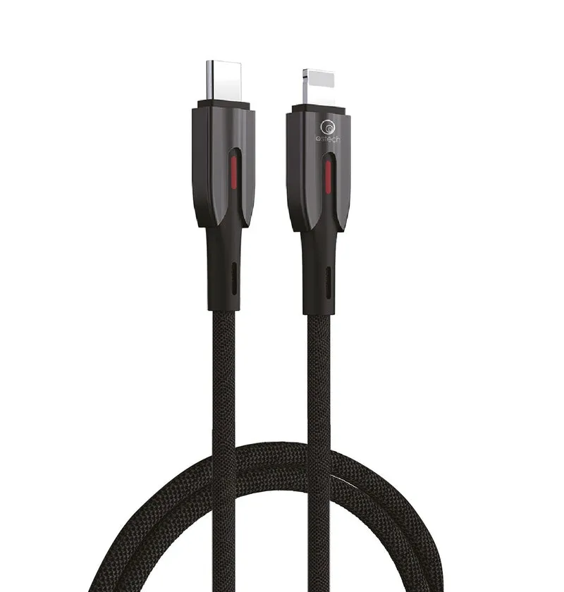 cavo di ricarica 'fast charge' usb-c/lightning lostech 120 cm