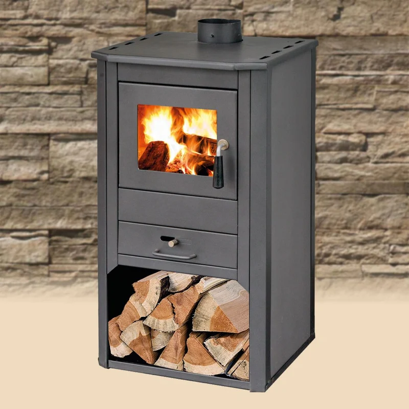 stufa a legna 'oganj' 8-9 kw - colore silver
