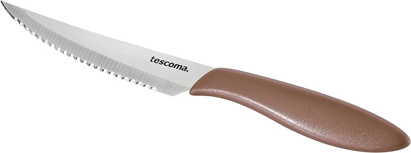 coltello bistecca 'presto' lunghezza totale 23 cm - lama 12 cm - marrone 6 pezzi