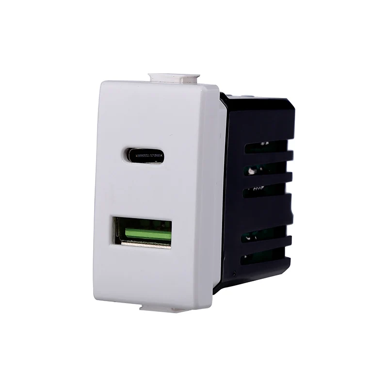 alimentatore da incasso usb/usb-c 'solar' 3.1a