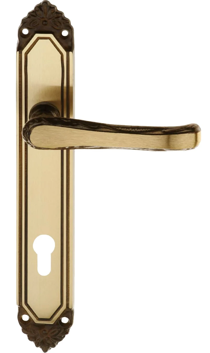 maniglia 'fiorella' con placca foro yale q8/85