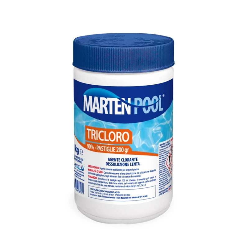 tricloro in pastiglie 200 gr - confezione 1 kg