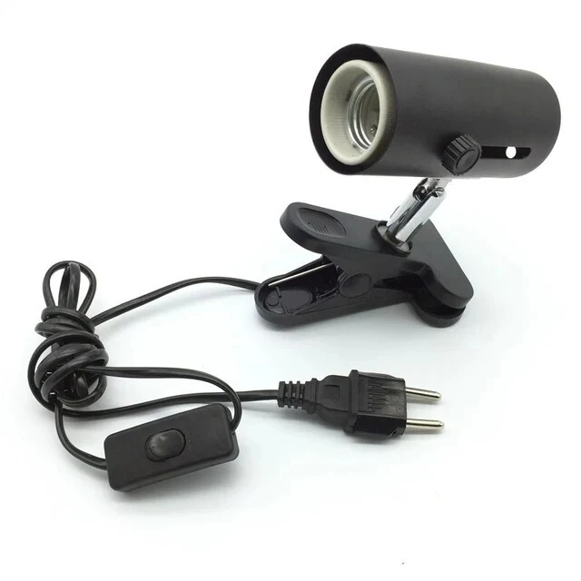 portalampada con pinza gu10 colore nero