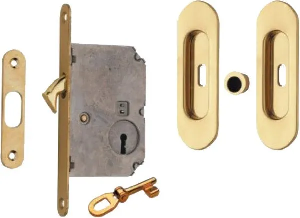 kit per porte scorrevoli - nicchia ovale frosio bortolo ottone lucido