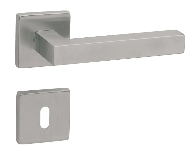 maniglia inox 'austria' con rosetta e bocchetta col. inox satinato