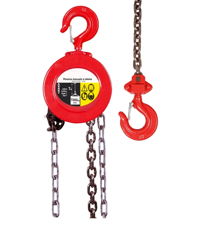 paranco manuale a catena portata 1000 kg