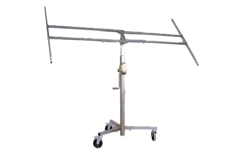 alzalastre telescopico a cremagliera con ruote 110x76 cm - 153h
