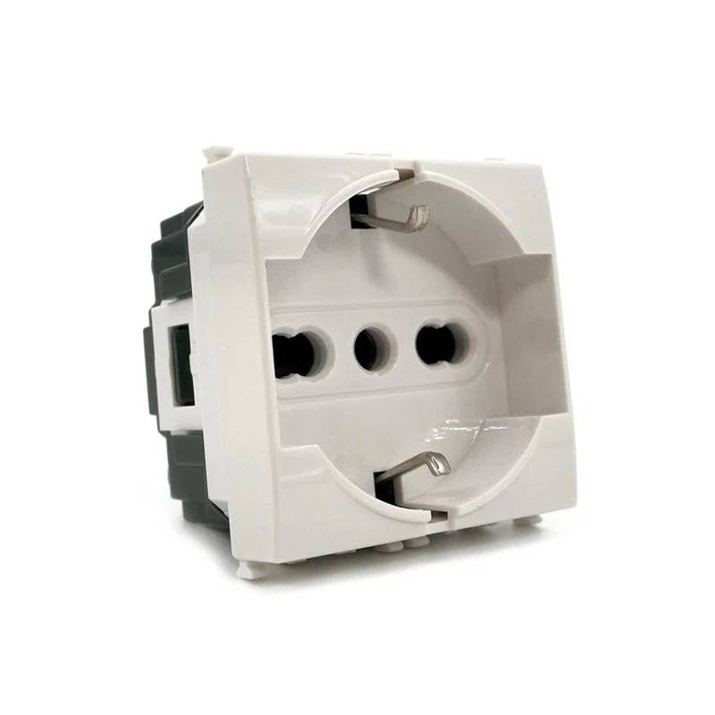 presa italiana/tedesca 'easy' 10/16a 250v 2p+t - bianco