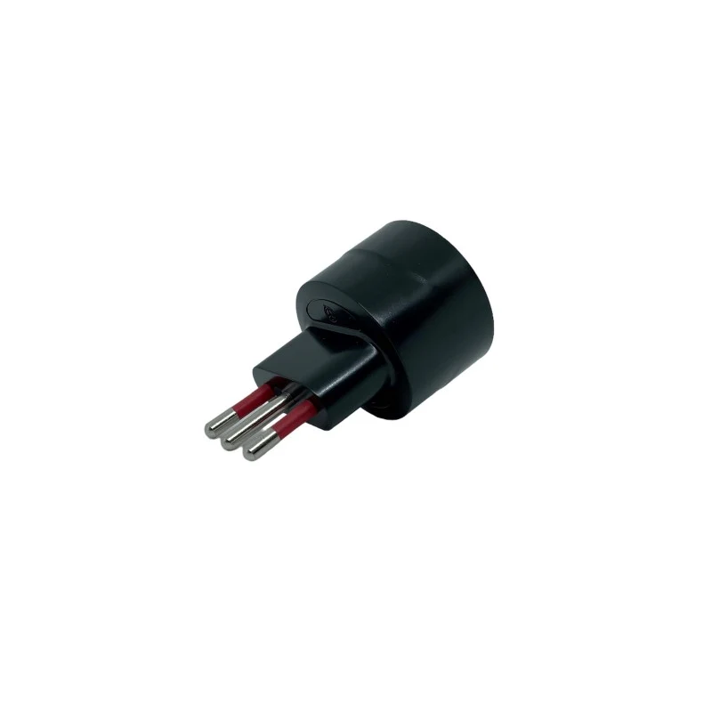 adattatore semplice schuko 16a rosi 2p+t - prese 10/16a 2p+t, col. nero