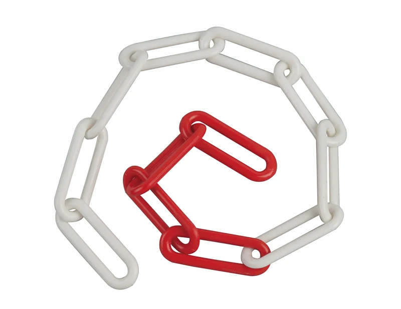 catena bicolore in plastica d.6 25 mt