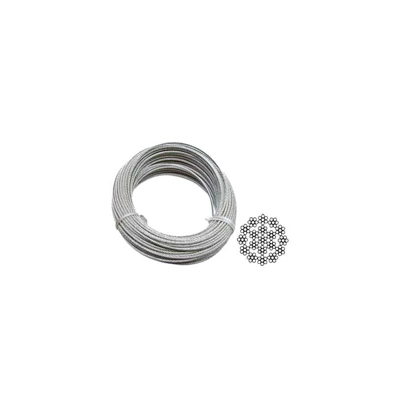 fune zincata antigiro ø 6 mm - rotolo 25 mt