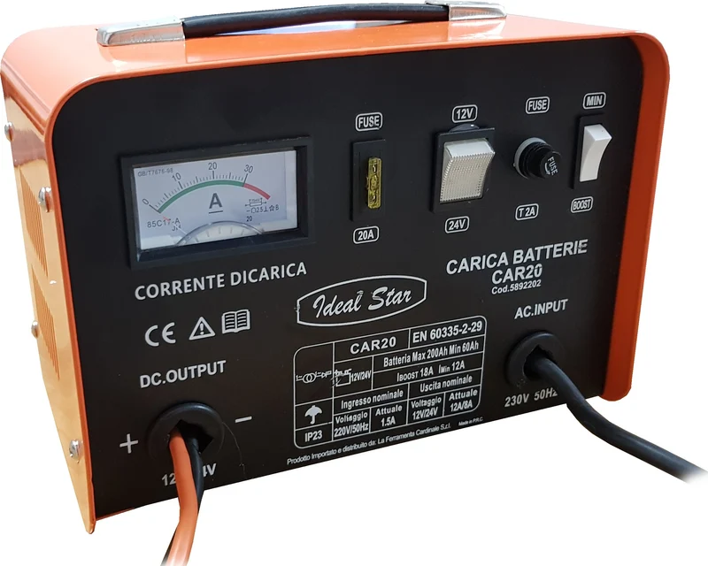 caricabatteria 'car 20' ideal star tensione 12/24 v