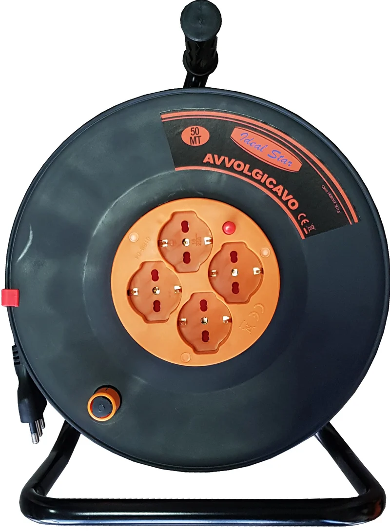 avvolgicavo elettrico ideal star con cavaletto 15 mt