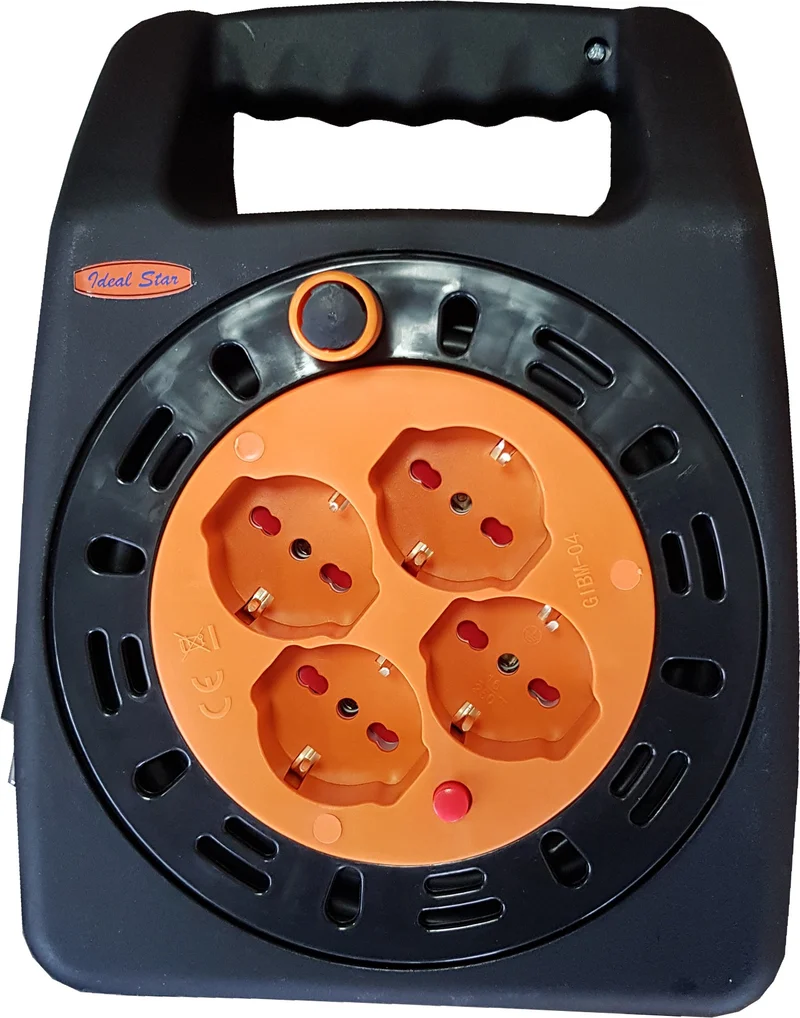 avvolgicavo domestico ideal star con manico 10 mt