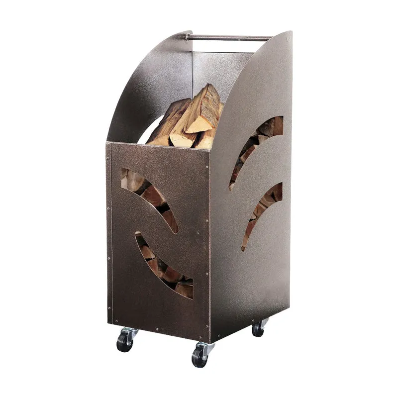 carrello portalegna per camino cm 32x42x80h