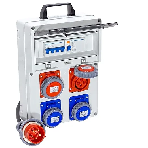 quadro di distribuzione 220v/380v con pulsante di emergenza ideal star cm 330x220x150