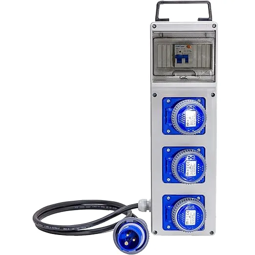 quadro di distribuzione 'slim' 220v con pulsante di emergenza ideal star cm 480x140x90