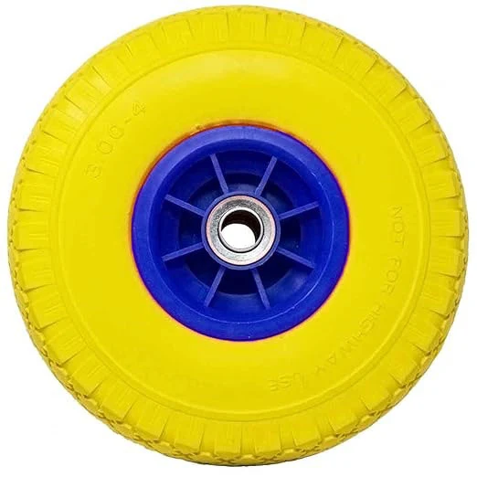 ruota in poliuretano per carrelli con disco in plastica ideal star 260x85 mm - portata 120 kg