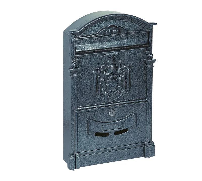 cassetta postale ideal star in alluminio cm 255x85x405h - grigia