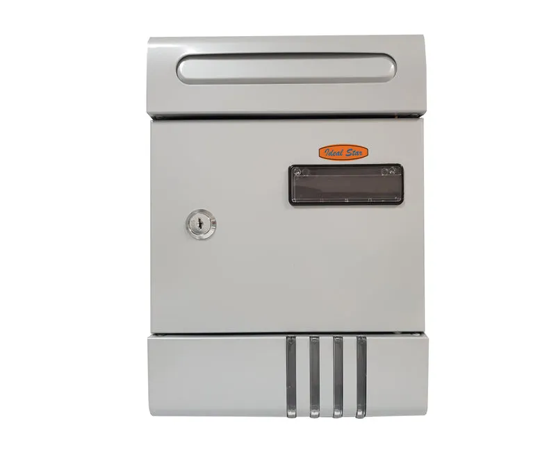 cassetta postale ideal star in acciaio cm 204x65x290h - argento