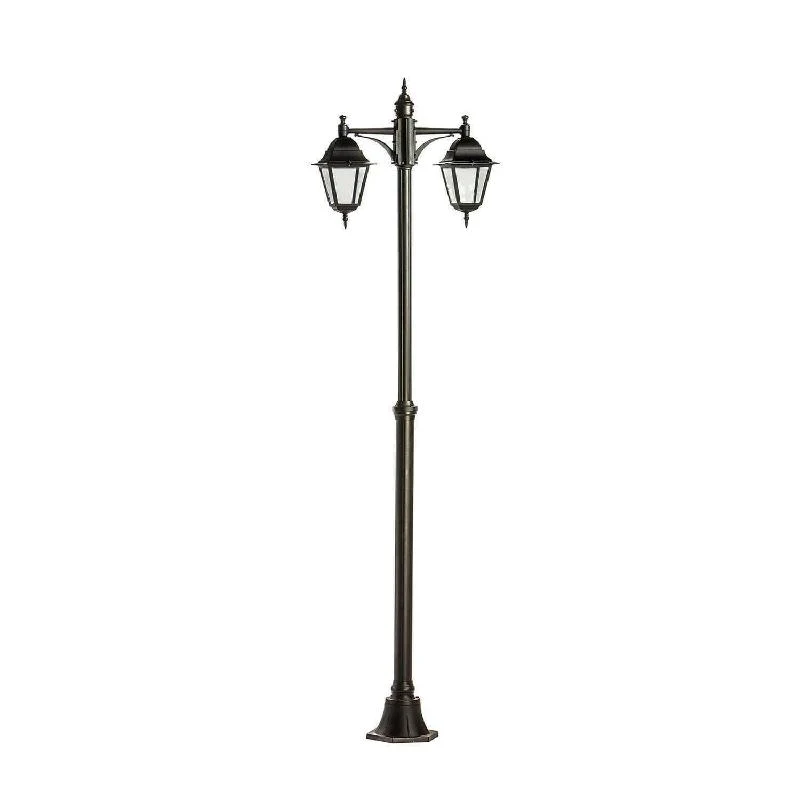 lampione 'eolo' 2 luci nero