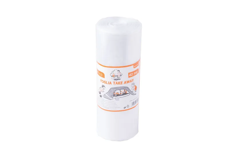 foglia di polietilene in mini rotolo h. 4 mt - 10 ml (piegata h. 35 cm)
