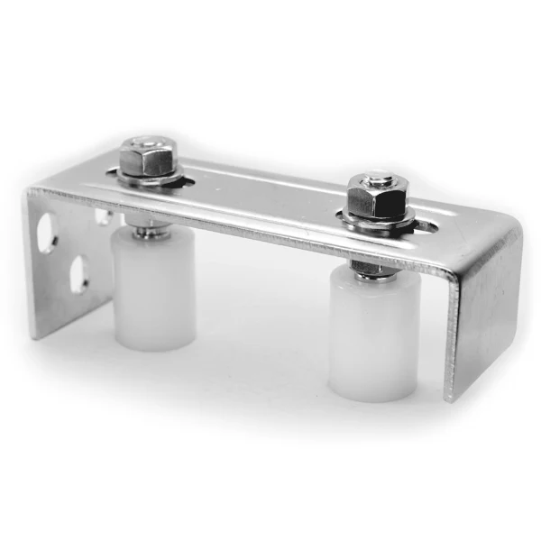 piastra di guida superiore a 2 rulli 145x60 mm