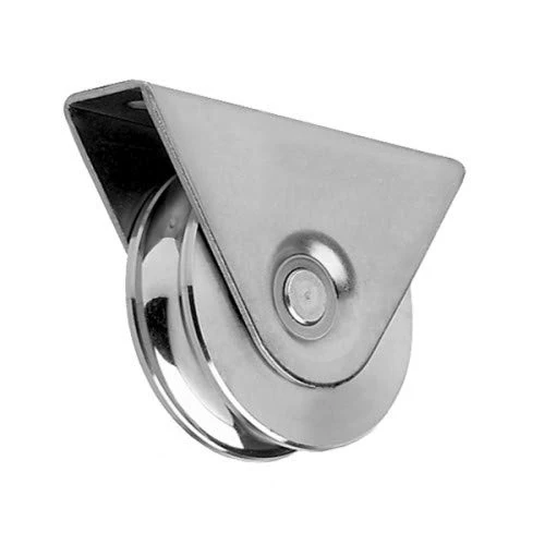ruota con supporto esterno per cancelli gola y 80 mm