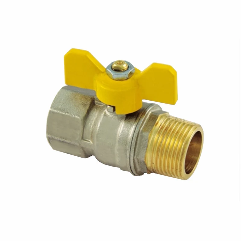 valvola a sfera per gas m.f. a farfalla 3/4"