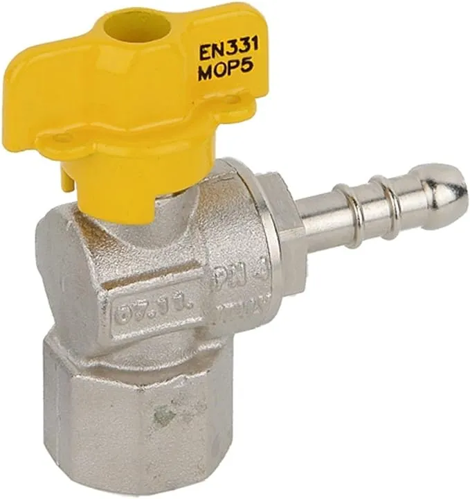 rubinetto a squadro gas femmina portagomma 1/2 x 14
