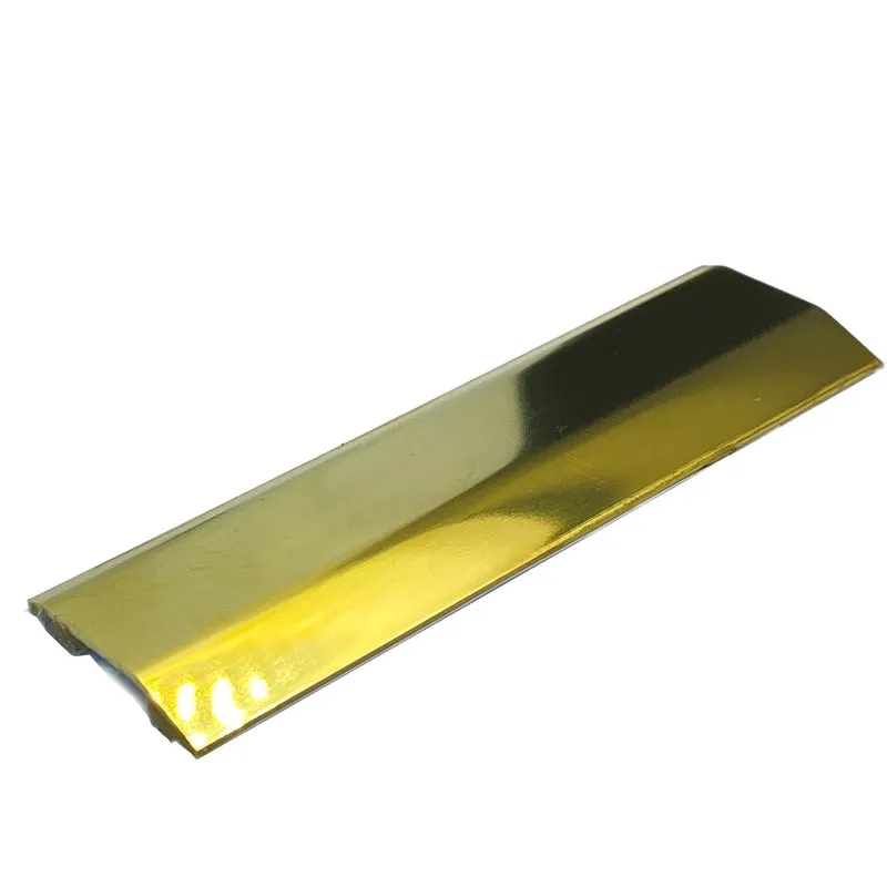 piaggia adesiva di giunzione in ottone lucido per moquette 93 cm - h. 5 mm