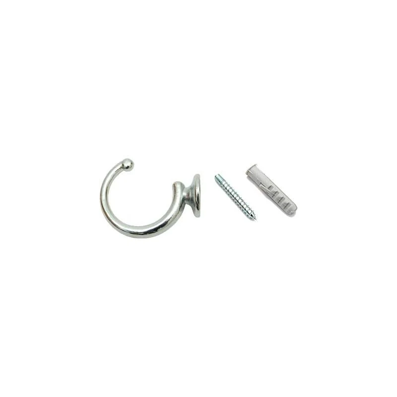 gancetto per tendaggi leggero 40 mm - cromo - blister 2 pezzi