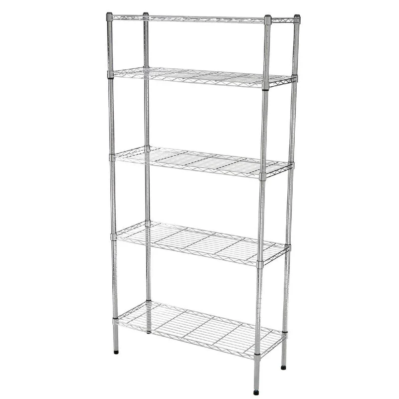 scaffale in metallo cromato 3 ripiani - cm 60x35x90h