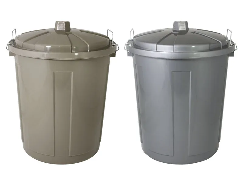 bidone per rifiuti 'bin' ø 22,5xh 30 cm, 7 lt - col. tortora